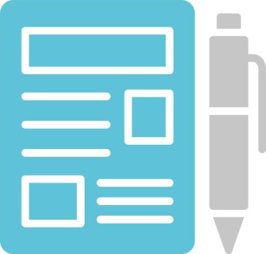 Blogger Glyph İki Renk Simgesi