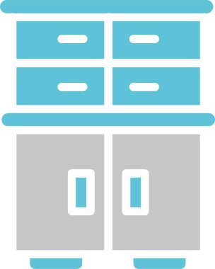 Kabine Sembolü İki Renk Simgesi