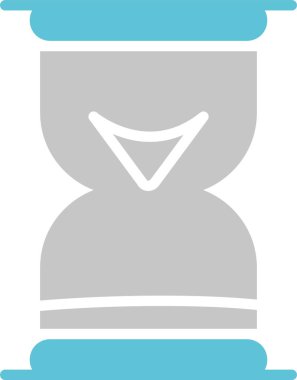 Kum Saati Kabartması İki Renk Simgesi