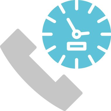 Telefon Kabartması İki Renk Simgesi