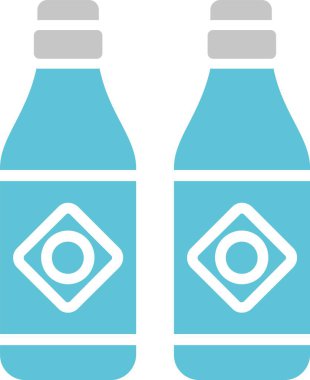 Şişe Kabartması İki Renk Simgesi