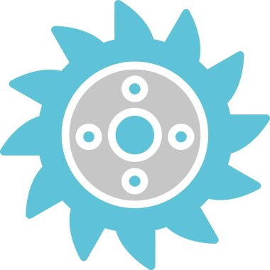 Dairesel Testere İki Renk Simgesi