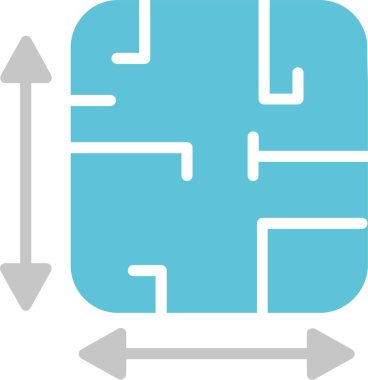 Şablon İşareti İki Renk Simgesi