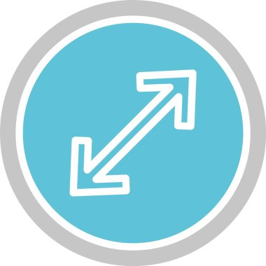 Ok Kabartmasını Büyüt İki Renk Simgesi