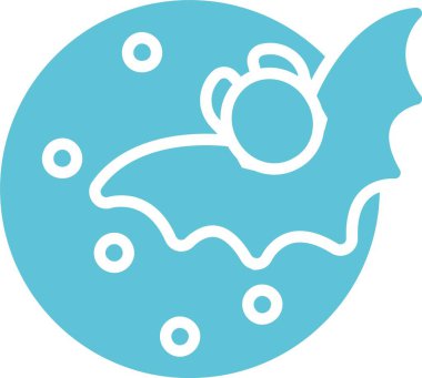 Cadılar Bayramı Ay Sembolü İki Renk Simgesi