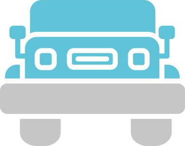 Jeep Kabartma İki Renk Simgesi