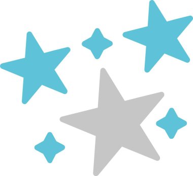 Yıldızlar Kabartması İki Renk Simgesi