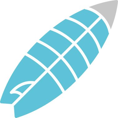 Sörf tahtası sembolü iki renk simgesi