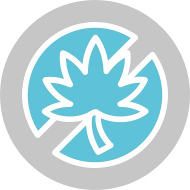 Uyuşturucu Kabartması Yok İki Renk Simgesi