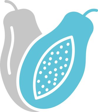 Papaya Kabartma İki Renk Simgesi