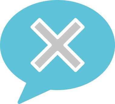 Reddetme Kalıbı İki Renk Simgesi