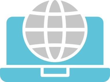 Dünya Çapında Kabartma İki Renk Simgesi