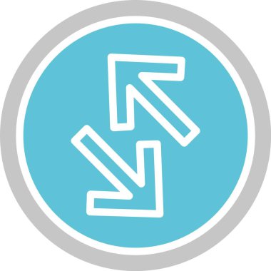 Exchang Arrow Kabartma İki Renk Simgesi