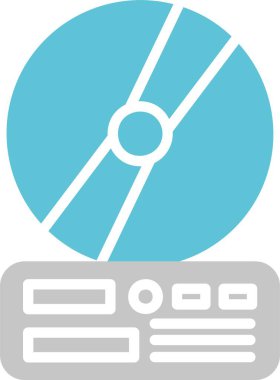 Oyun CD Glyph İki Renk Simgesi