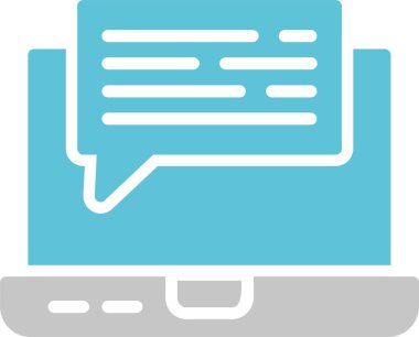 İleti Kabartması İki Renk Simgesi