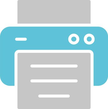 Yazıcı Kabartması İki Renk Simgesi