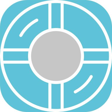 Lifesaver Glyph İki Renk Simgesi