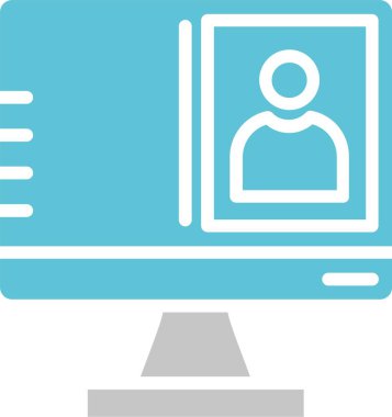 Hesap Grafiği İki Renk Simgesi