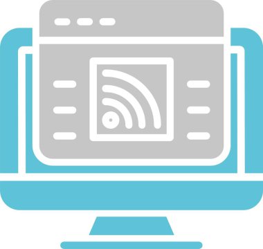 Rss Kabartma İki Renk Simgesi