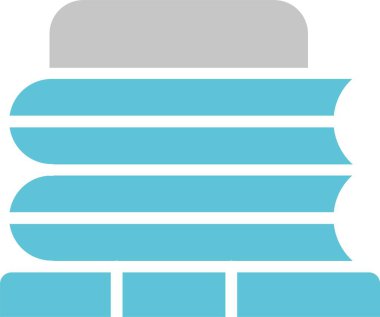 Kitaplar Kabartma İki Renk Simgesi