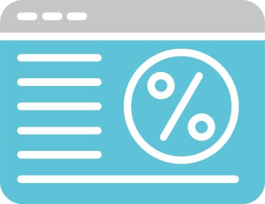 İndirimli Kabartma İki Renk Simgesi