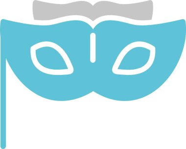 Göz Maskesi Sembolü İki Renk Simgesi