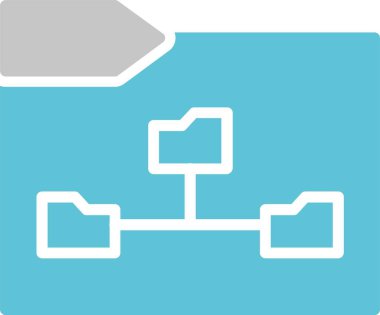 Dosya Gezgini Kabartması İki Renk Simgesi