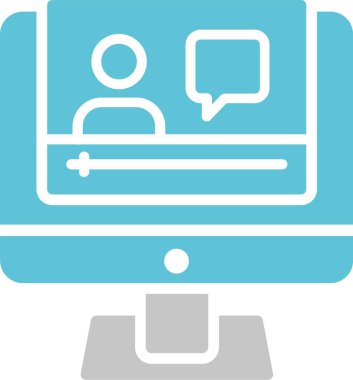 Vlog İşaretleyici İki Renk Simgesi