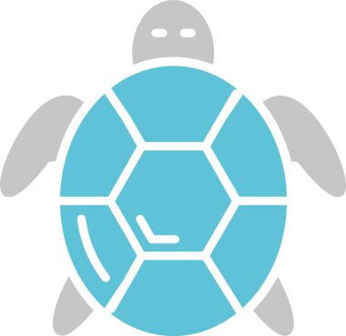 Kaplumbağa Kabartma İki Renk Simgesi