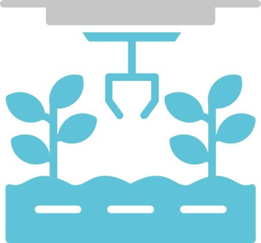 Akıllı Çiftlik Sembolü İki Renk Simgesi