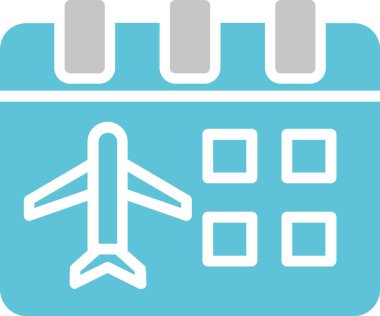 Uçuş Tarihi İki Renk Simgesi