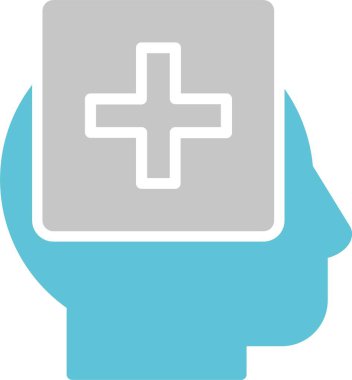 Baş Kabartma İki Renk Simgesi