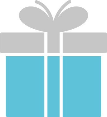 Hediye Grafiği İki Renk Simgesi