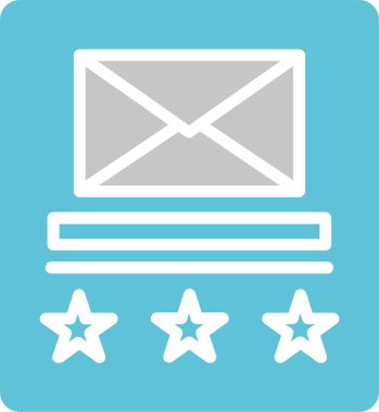 Posta Kabartması İki Renk Simgesi