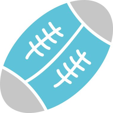 Rugby Kabartma İki Renk Simgesi