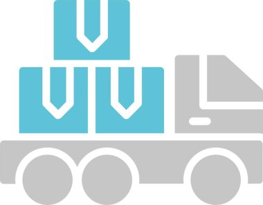 Kargo Kabartması İki Renk Simgesi