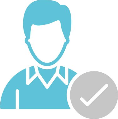 Onaylanmış Aday Kabartması İki Renk Simgesi