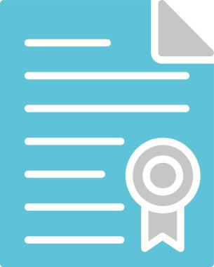 Sertifika Kabartması İki Renk Simgesi