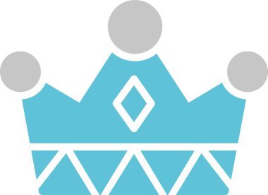 Crown Glyph İki Renk Simgesi