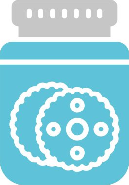 Kurabiye Kavanozu İki Renk Simgesi