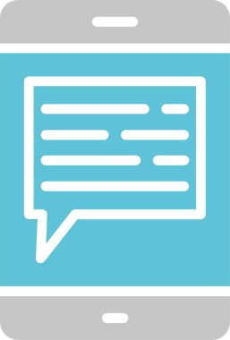 İleti Kabartması İki Renk Simgesi