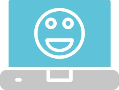 Mutlu Glyph İki Renk Simgesi