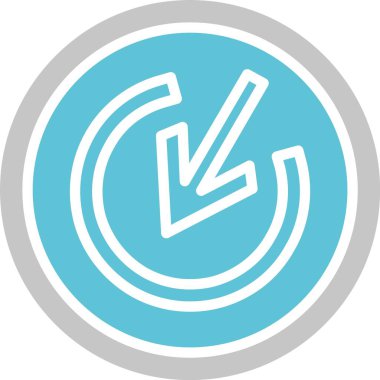 Hedef Ok Sembolü İki Renk Simgesi