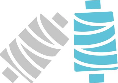 İplik Kabartması İki Renk Simgesi