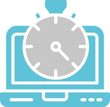 Stopwatch Glyph İki Renk Simgesi