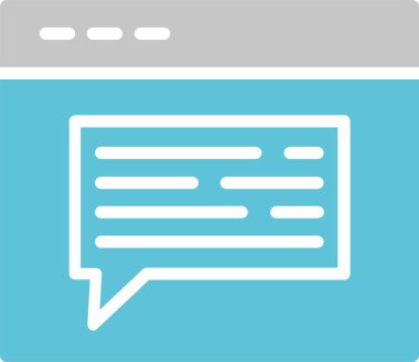 İleti Kabartması İki Renk Simgesi