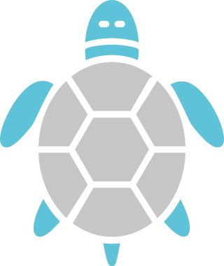 Kaplumbağa Kabartma İki Renk Simgesi