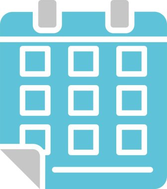 Takvim Kabartması İki Renk Simgesi