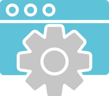 Web Ayarlama İki Renk Simgesi Simgesi