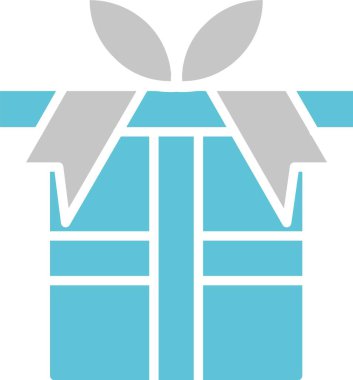 Hediye Kutusu Kabartması İki Renk Simgesi